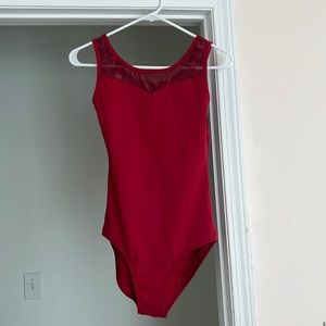 Red Lace Ballet Leotard